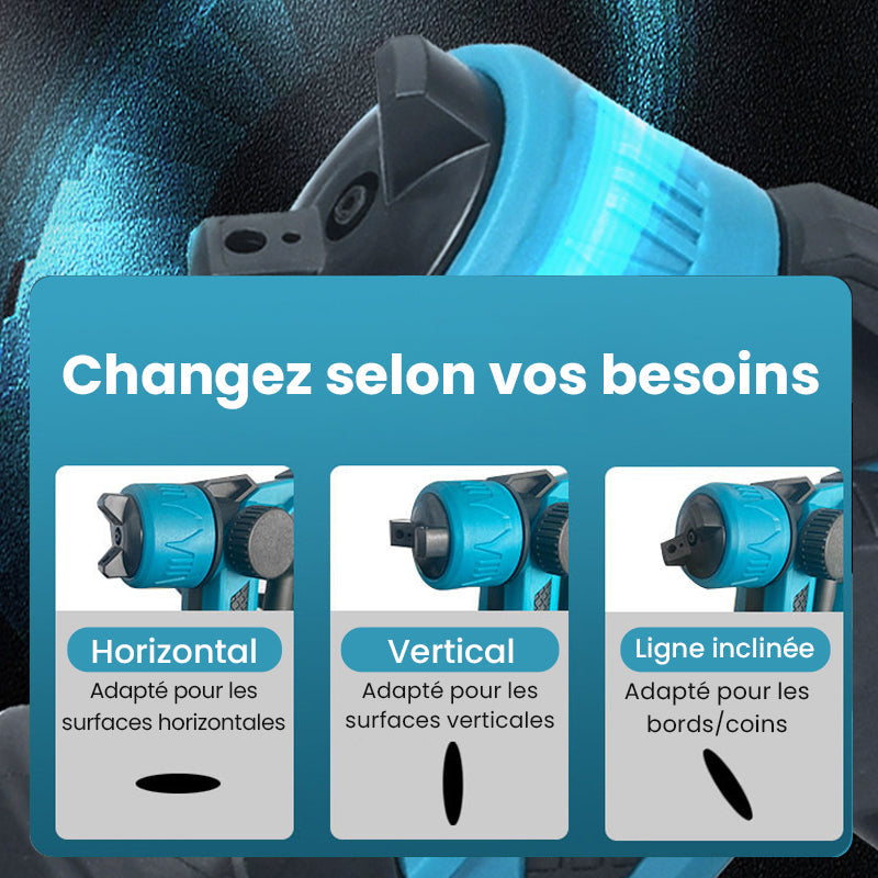 Pistolet à peinture électrique sans fil ⚡ 800 ml/minute pour une pulvérisation continue 💪 Rechargeable, sans fil, pulvérisation sous tous les angles sans fuites. Idéal pour les meubles, les clôtures et les murs 🏠