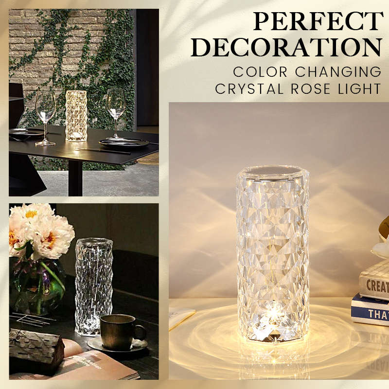 🎁Dernier jour pour l'offre ! -60 %💥🎁Lampe en cristal Touch Rose