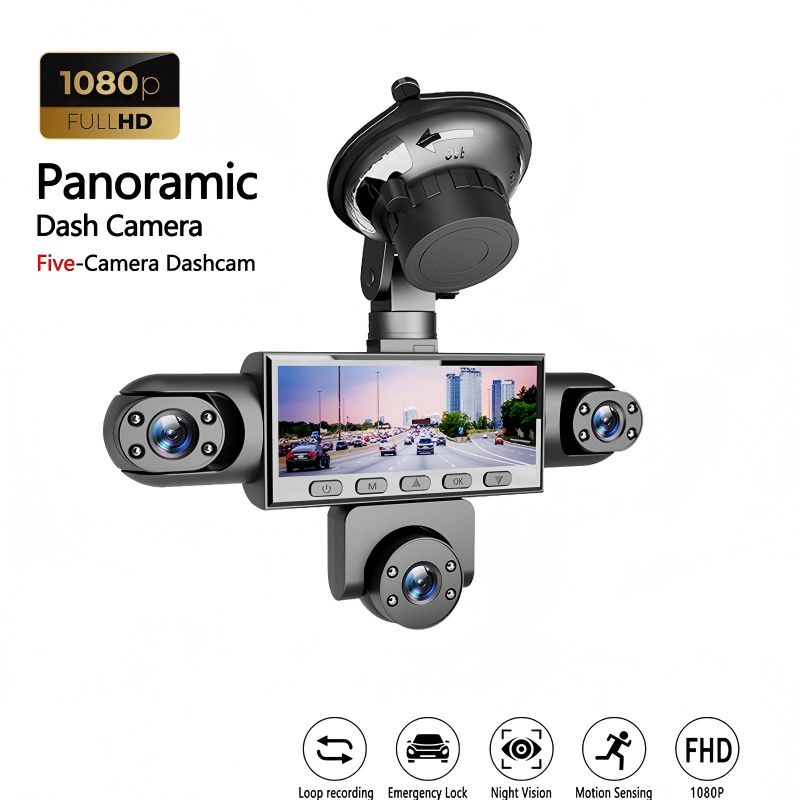 🚘🔒 -50% ! 📷 Caméra Embarquée 4 Canaux 1080p – Vision Nocturne & Stationnement 24h/24 pour Sécurité Auto