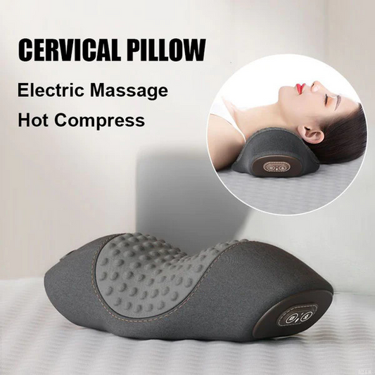 🔥Livraison gratuite🔥 Oreiller de soutien cervical avec massage intégré et massage chaud