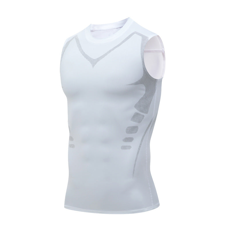 🔥 50 % DE RÉDUCTION ! 💪 Gilet Ionic Shaping – Compression et refroidissement – Remodelage du corps – Sans manches – Invisible sous les vêtements 🕶️