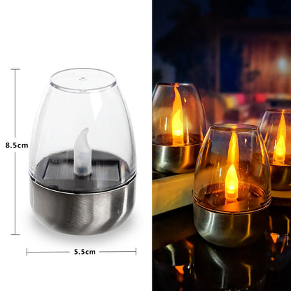 🕯️☀️ Lot de 6 lampes de table solaires LED – Sans flamme et étanches, allumage/extinction automatique avec capteur crépusculaire pour le jardin et les fêtes 🏕️