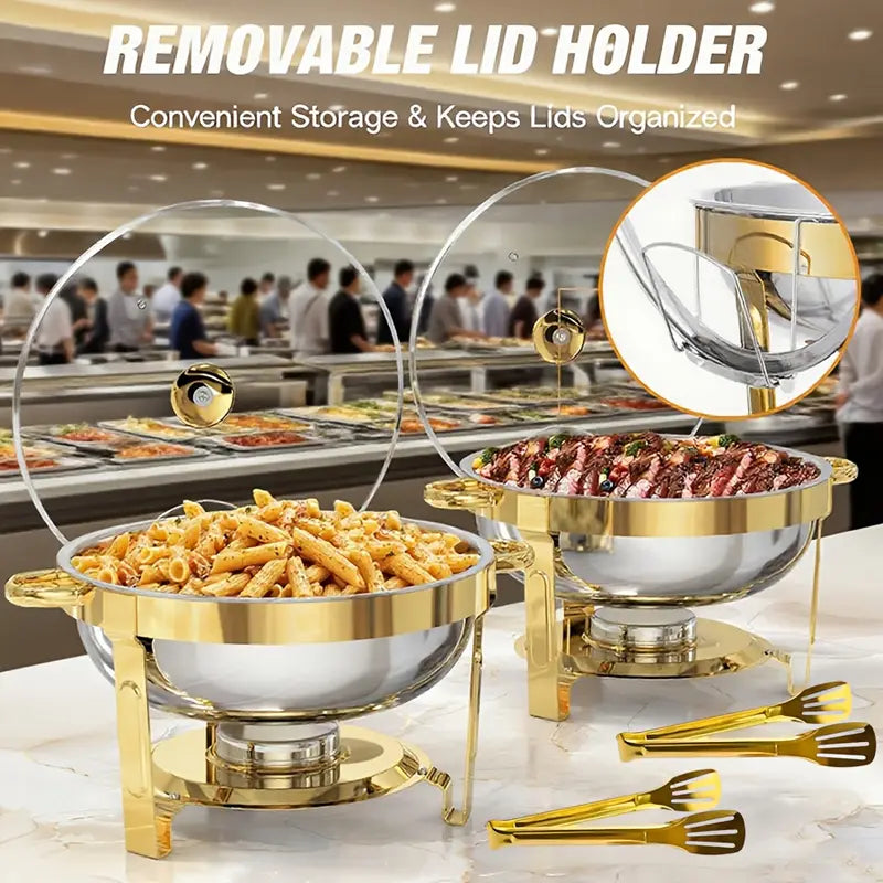 🔥 50 % DE RÉDUCTION EN CE MOMENT ! 🎄 Ensemble de buffet en acier inoxydable avec fonction de maintien au chaud – répartition homogène de la chaleur et grande durabilité, idéal pour les fêtes et les réceptions ✨