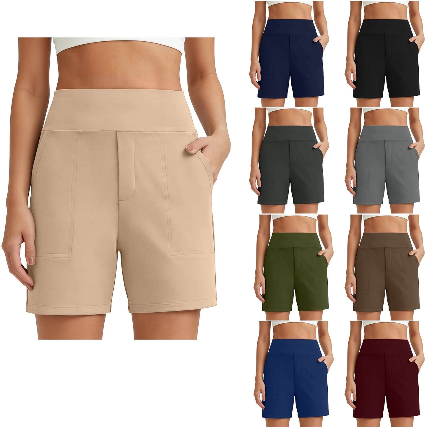 💃50 % DE RÉDUCTION✨ Short taille haute pour femme – Ajustement gainant et extensible dans les 4 sens – Doux comme du beurre ☁️