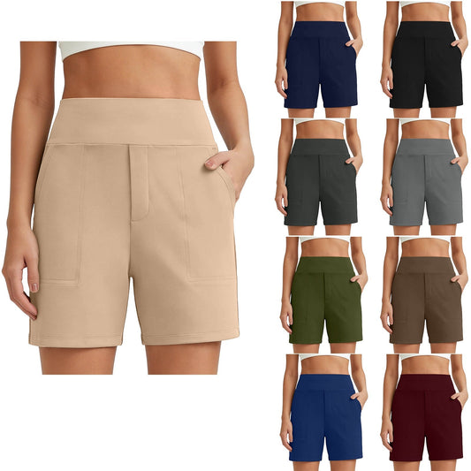 💃50 % DE RÉDUCTION✨ Short taille haute pour femme – Ajustement gainant et extensible dans les 4 sens – Doux comme du beurre ☁️