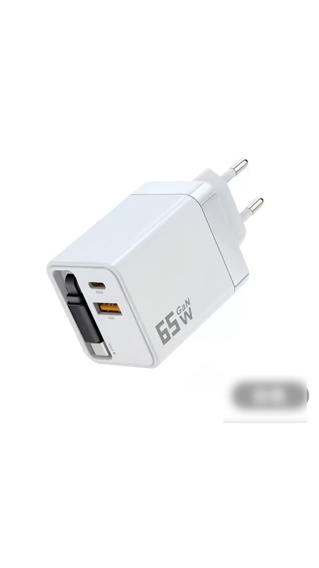🧳🔌 Chargeur rétractable 65W – Câble Type-C intégré, enrouleur fluide, format poche, une seule prise pour téléphone, tablette et PC portable, le désordre en moins et la performance en plus 🚀💼