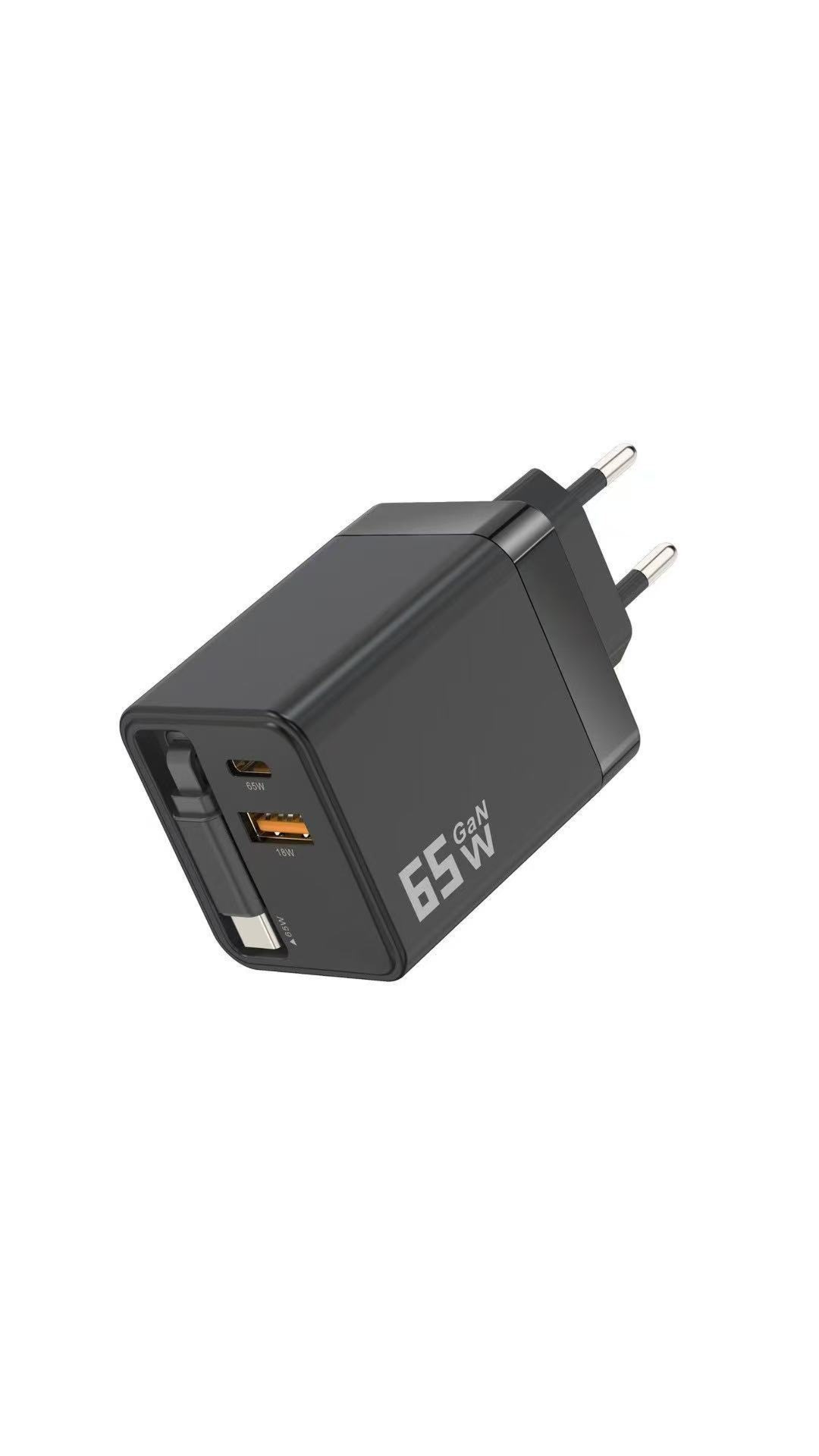 🧳🔌 Chargeur rétractable 65W – Câble Type-C intégré, enrouleur fluide, format poche, une seule prise pour téléphone, tablette et PC portable, le désordre en moins et la performance en plus 🚀💼