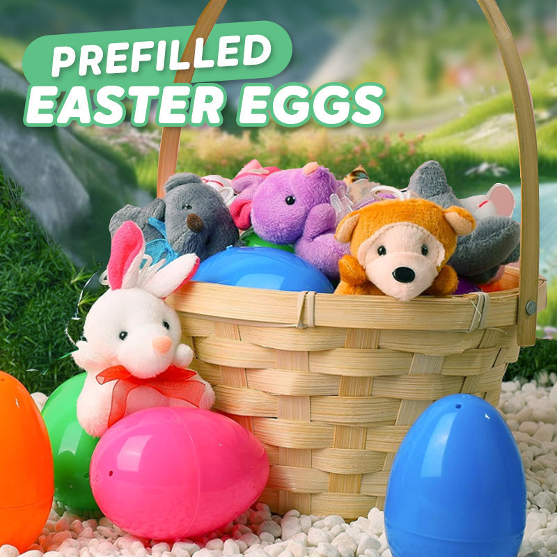 🐰60 % DE RÉDUCTION MAINTENANT ! 🥚 Œufs de Pâques pré-remplis de peluches – Douces et colorées, parfaites pour la chasse aux œufs 🐣
