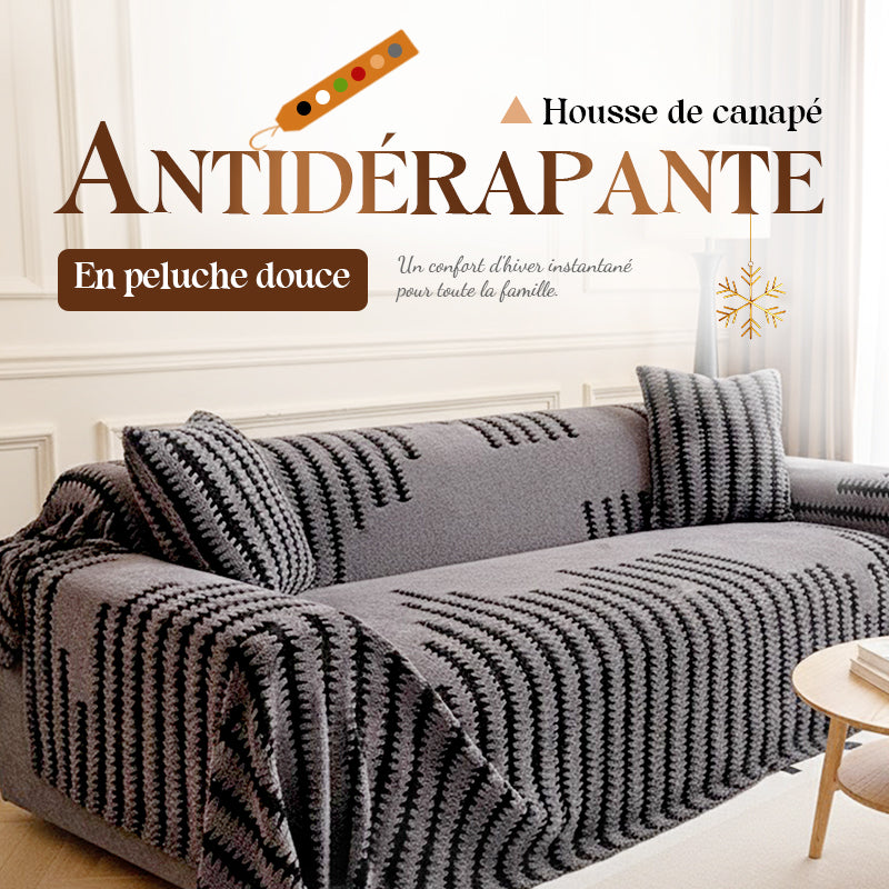 🐾☁️ Housse de canapé en peluche ultra douce – Confort nuage, protège des poils et griffes, le refuge parfait pour vos animaux et votre salon, sans sacrifier le style 🛋️❤️