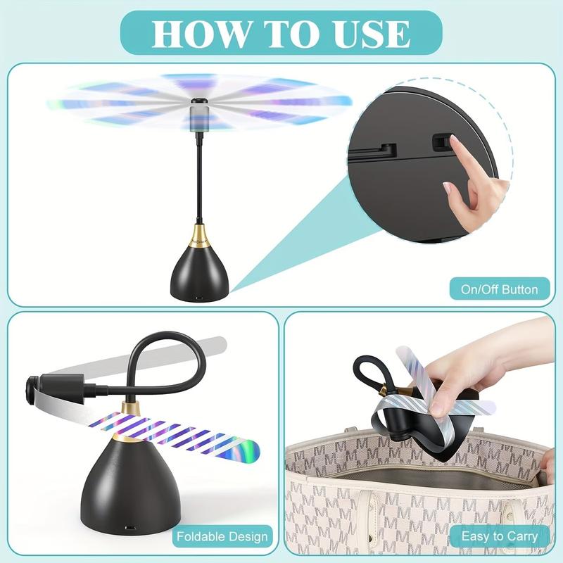🌀 50% DE RÉDUCTION ! Ventilateur répulsif intelligent anti-mouches – USB/Batterie, silencieux, portable – sans mouches partout. 🏡✅