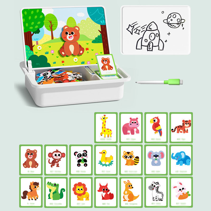 🧩 55% DE RÉDUCTION ! 🎨 Boîte à Puzzle Magnétique Enfant - Jeu Éducatif avec Planche à Dessin et Pièces Colorées 🖍️📦