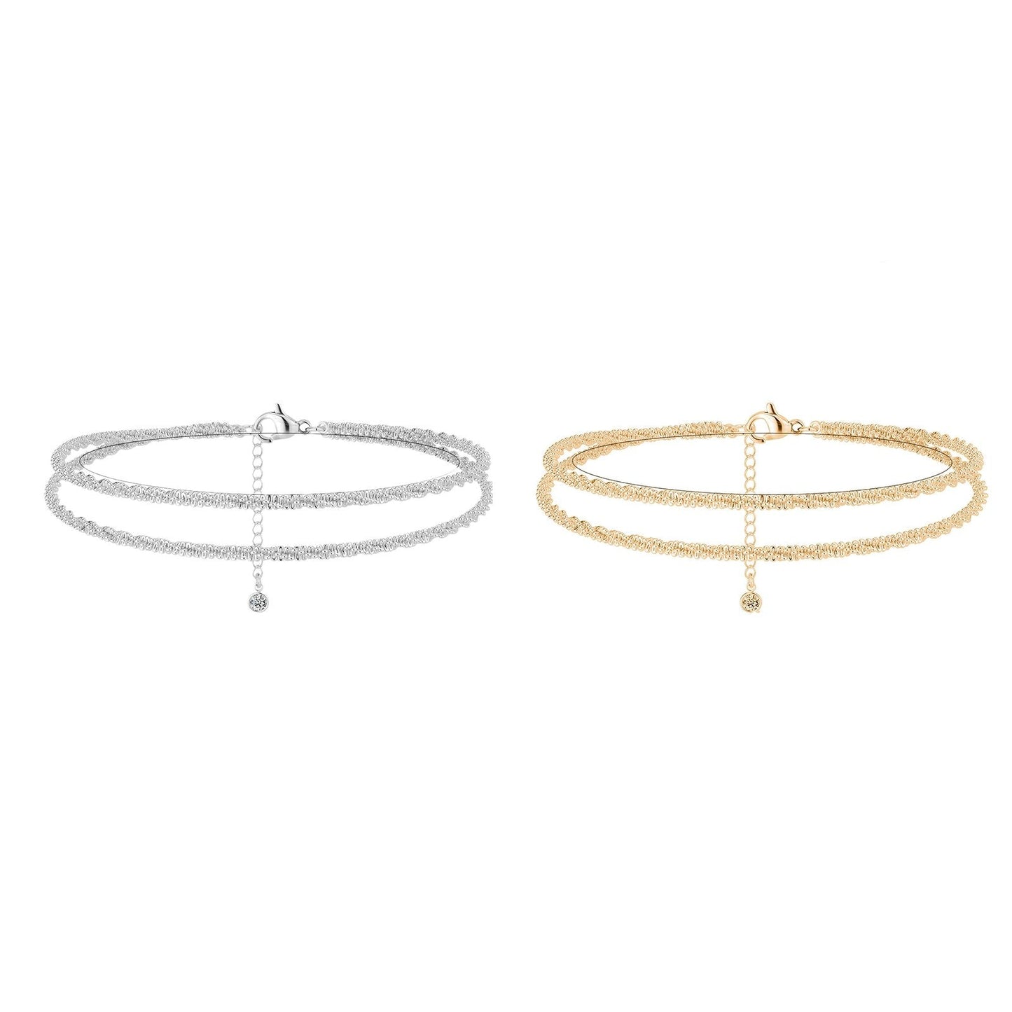 💜DERNIER JOUR -50% de réduction💜Délicat bracelet de cheville étanche en couches