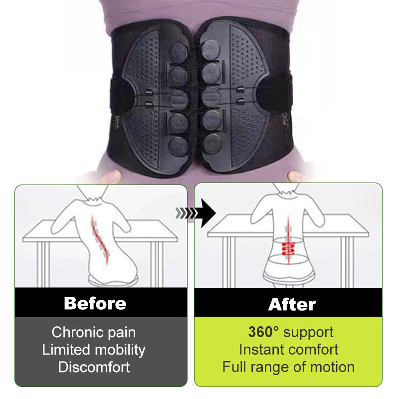 🌟 50% DE RÉDUCTION! 💪 Ceinture lombaire ajustable – Soutien dorsal ergonomique ✨