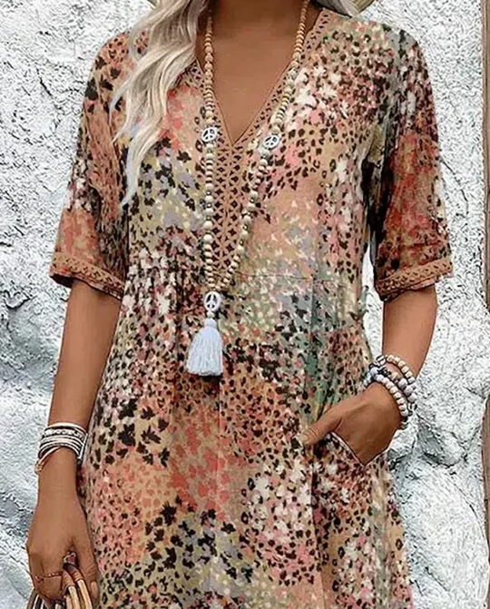 【S-3XL】💮Robe imprimée rétro respirante(🔥53% de réduction)