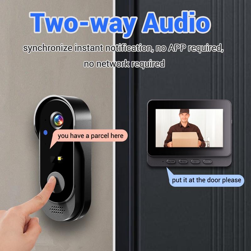 🚪 50 % DE RÉDUCTION ! 📹 Sonnette vidéo intelligente – Caméra HD, interphone bidirectionnel et vision nocturne 🔒