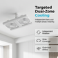🌬️✨ Ventilateur de plafond double avec éclairage LED – design moderne et télécommande pour le salon et la chambre à coucher