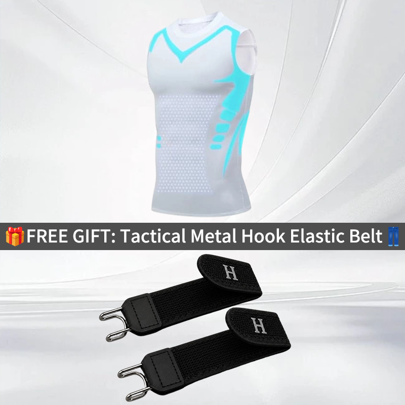 🔥 50 % DE RÉDUCTION ! 💪 Gilet Ionic Shaping – Compression et refroidissement – Remodelage du corps – Sans manches – Invisible sous les vêtements 🕶️