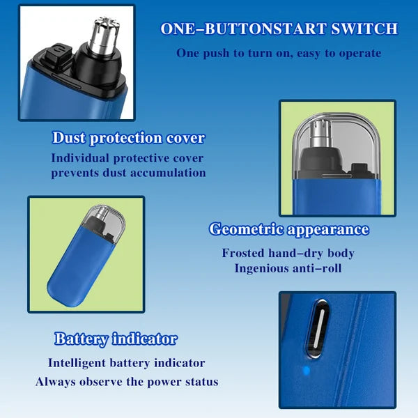 ⚡ OFFRE À DURÉE LIMITÉE : 50 % DE RÉDUCTION ! Tondeuse électrique rechargeable pour poils du nez, appareil de soins pour hommes portable et sûr, à tête ronde