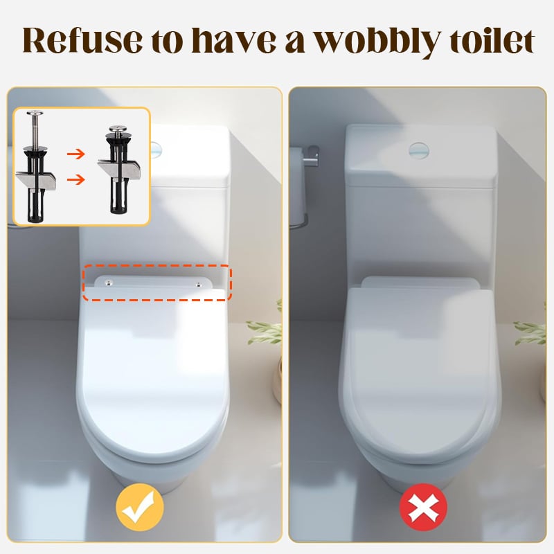 🎃Halloween Deal 50% OFF!🔩Heavy-Duty Toilet Seat Fixing Kit – A Simple Fix for a Wobbly Seat
