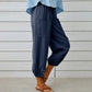 💓60 % DE RÉDUCTION !💞 Pantalon large à jambes droites pour femme – Coton et lin respirants, coupe flatteuse et poches pratiques 👖