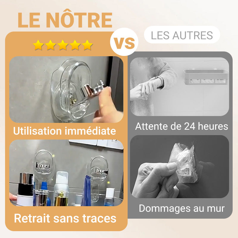 🔥Nouvelle mise à niveau 🍃Support de rangement à ventouse avec trou de drainage(🚀55 % de réduction)