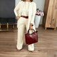 🍂Soldes d'automne🍂Elegant 3-piece set including long cardigan, top and pants💞