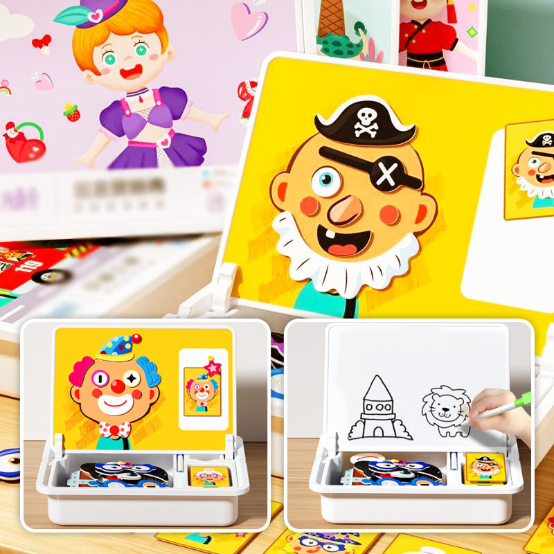 🧩 55% DE RÉDUCTION ! 🎨 Boîte à Puzzle Magnétique Enfant - Jeu Éducatif avec Planche à Dessin et Pièces Colorées 🖍️📦
