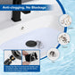 Filtre de vidange 3-en-1 amélioré Hibbent pour lavabo, bouchon à ressort universel, panier à cheveux amovible en acier inoxydable, bouchon de lavabo de 1,1 à 2,36 pouces, cartouche en laiton, noir mat