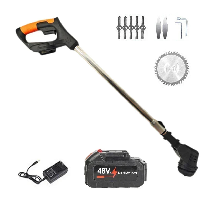 🔥50 % DE RÉDUCTION💥🌿 Coupe-herbe électrique de 1 500 W – Réglable et à lames multiples pour jardins, pelouses et champs