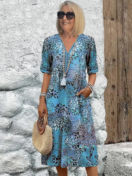 【S-3XL】💮Robe imprimée rétro respirante(🔥53% de réduction)