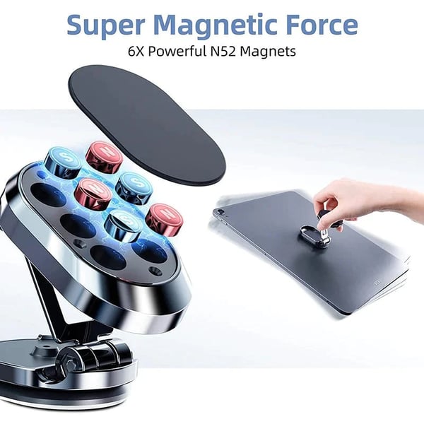 📱 ACHETEZ 1, OBTENEZ 1 GRATUIT! 🧲 Support magnétique pliable – 360°, 6 aimants N52 & pour 4–7″ ✨