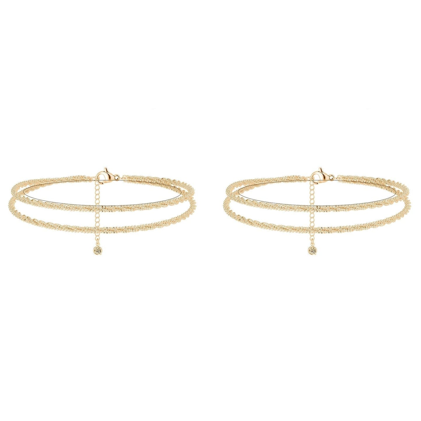 💜DERNIER JOUR -50% de réduction💜Délicat bracelet de cheville étanche en couches