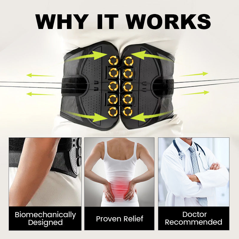 🌟 50% DE RÉDUCTION! 💪 Ceinture lombaire ajustable – Soutien dorsal ergonomique ✨