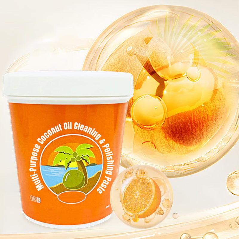 Pâte de nettoyage 🌿 & de polissage ✨ multi-usages à l'huile de coco 🥥💚