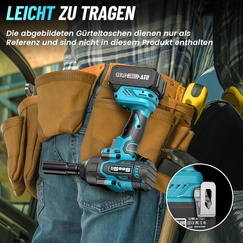 🔧⚡ PROMO FLASH 50% ! Clé à Chocs sans Fil Professionnelle 1000 Nm – Double Batterie 4,0 Ah, Moteur sans Balais, Compacte & Robuste, Parfaite pour Atelier & Bricolage Pro 🚗💪