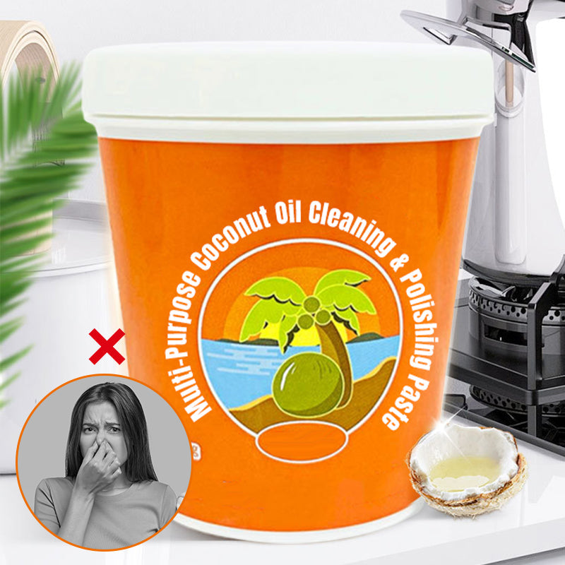 Pâte de nettoyage 🌿 & de polissage ✨ multi-usages à l'huile de coco 🥥💚
