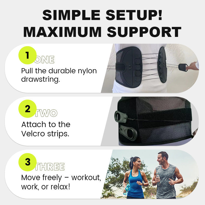 🌟 50% DE RÉDUCTION! 💪 Ceinture lombaire ajustable – Soutien dorsal ergonomique ✨