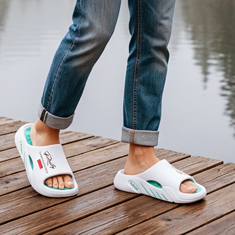 Pantoufles en mousse à mémoire de forme ☁️🦶 | Soutien de la voûte plantaire, antidérapantes, adaptées à une utilisation sur sol sec ou mouillé, faciles à enfiler et à retirer, élégantes et polyvalentes