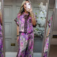 Ensemble 2 pièces haut imprimé et pantalon large pour femme