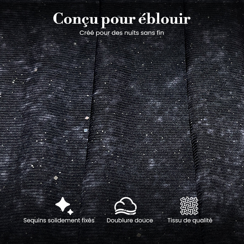 💖DERNIER JOUR DE SOLDES ! 60 % DE RÉDUCTION !🥰 Pantalon femme à sequins, jambes larges et taille élastiquée