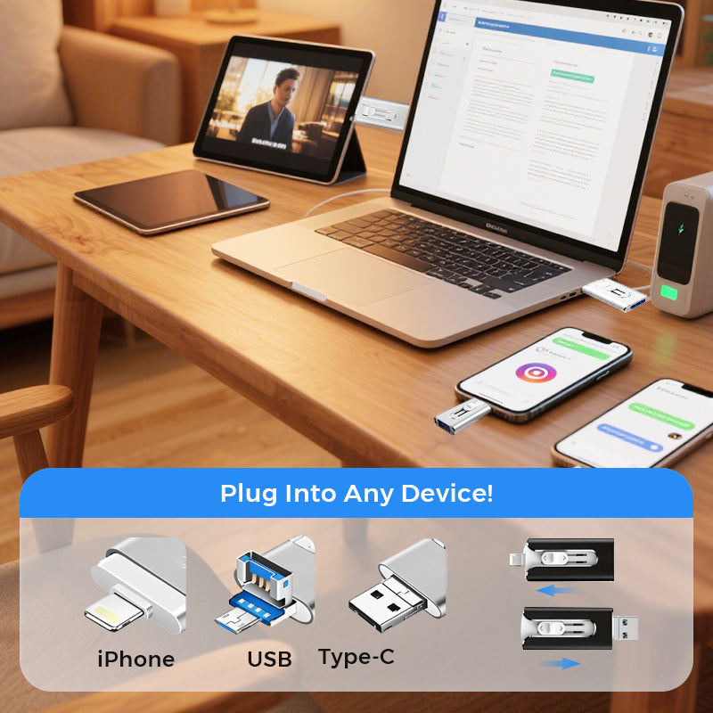 📱⚡ 50 % DE RÉDUCTION AUJOURD'HUI ! Libérez de l'espace sur votre téléphone et transférez vos photos en quelques minutes — Clé USB 4-en-1 pour iPhone, Android et PC 💾