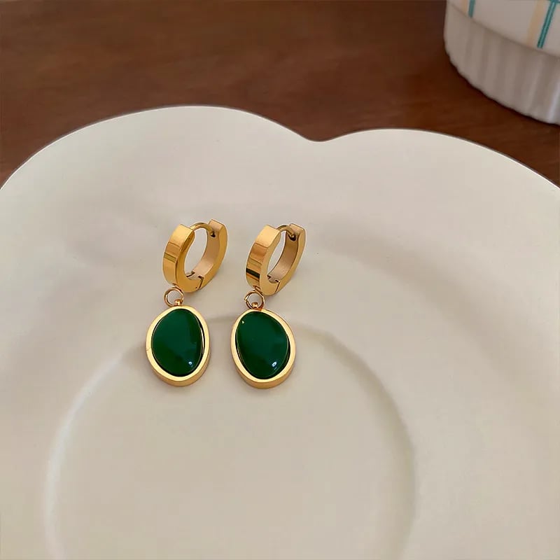 📿50 % de réduction💍Collier Emeraude Boucles d'oreilles Bracelet