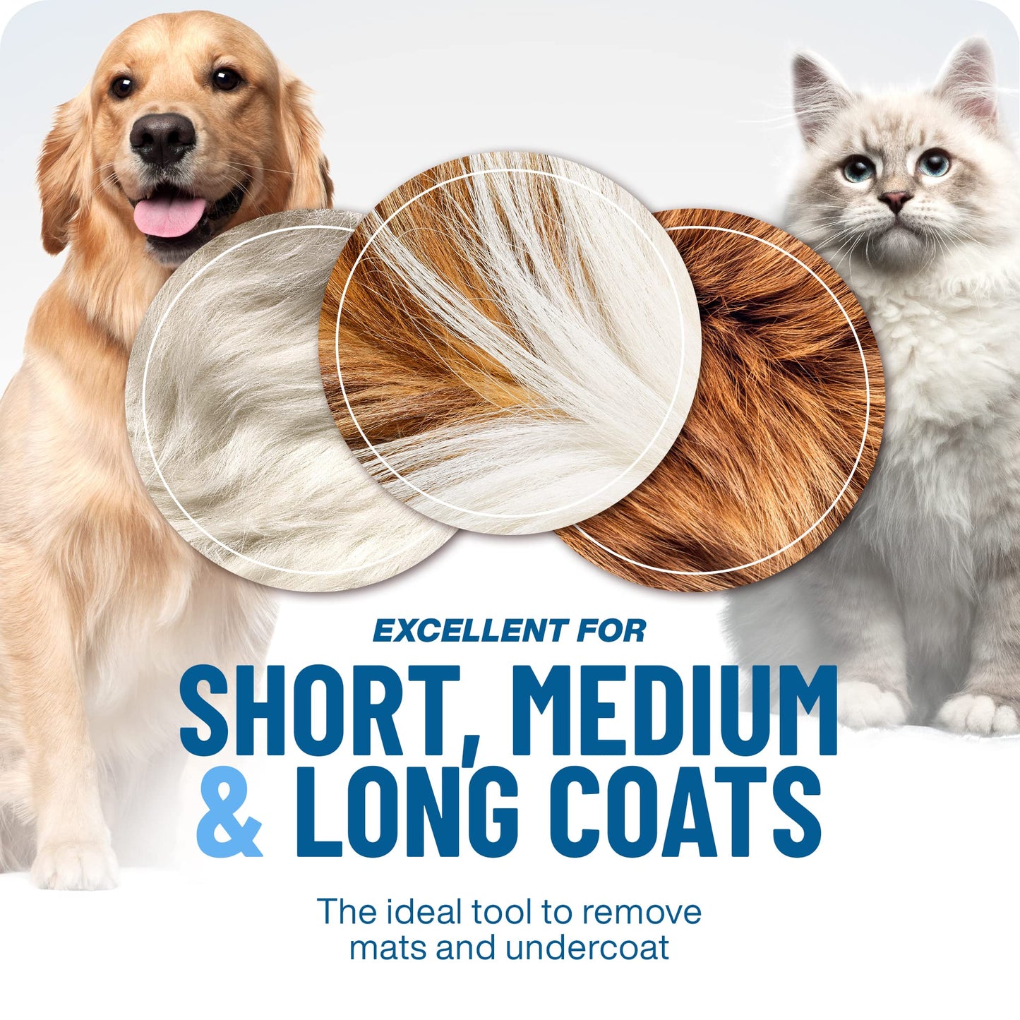 Outil professionnel pour le démêlage des poils de chiens et de chats