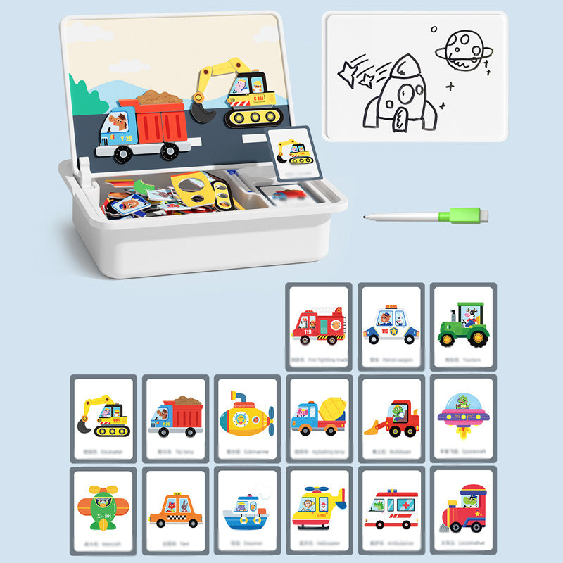 🧩 55% DE RÉDUCTION ! 🎨 Boîte à Puzzle Magnétique Enfant - Jeu Éducatif avec Planche à Dessin et Pièces Colorées 🖍️📦