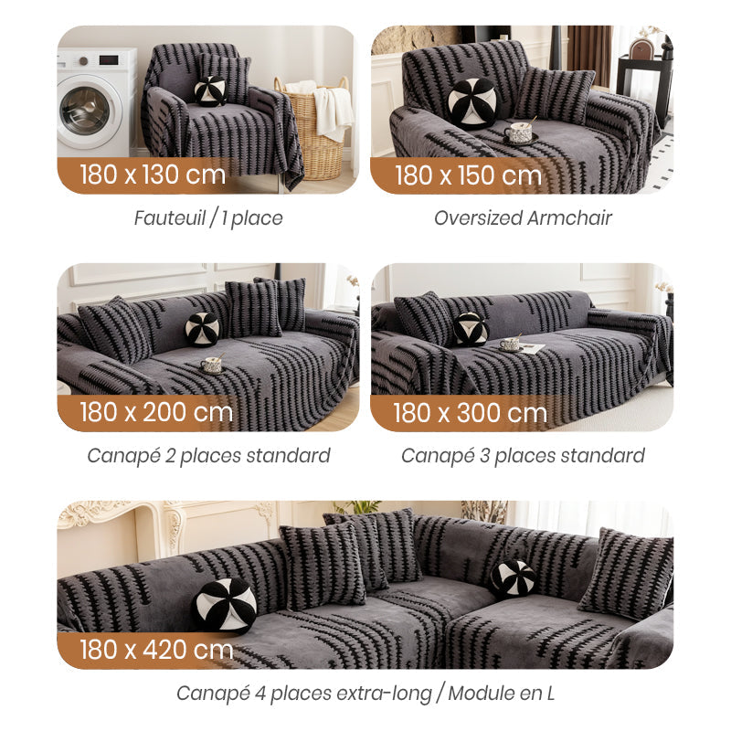 🐾☁️ Housse de canapé en peluche ultra douce – Confort nuage, protège des poils et griffes, le refuge parfait pour vos animaux et votre salon, sans sacrifier le style 🛋️❤️