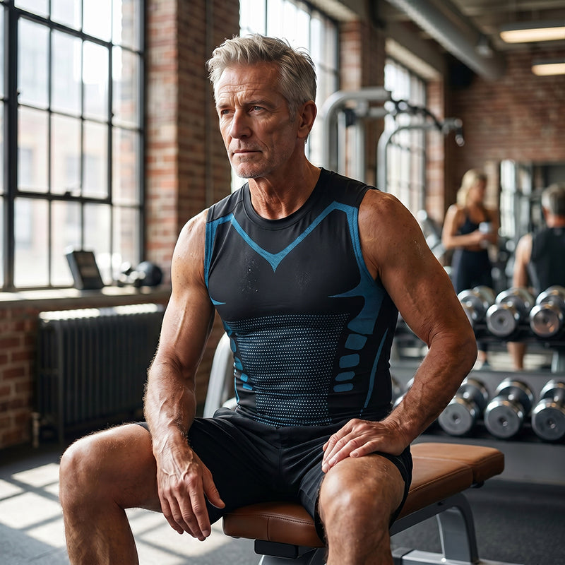 🔥 50 % DE RÉDUCTION ! 💪 Gilet Ionic Shaping – Compression et refroidissement – Remodelage du corps – Sans manches – Invisible sous les vêtements 🕶️