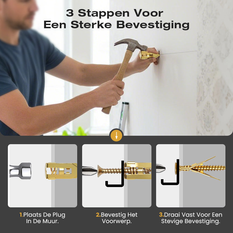 🔈🔈Kit de chevilles autotaraudeuses pour plaques de plâtre🔧Aucun perçage requis🔥Convient aux maisons et aux bureaux