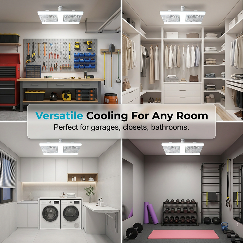🌬️✨ Ventilateur de plafond double avec éclairage LED – design moderne et télécommande pour le salon et la chambre à coucher