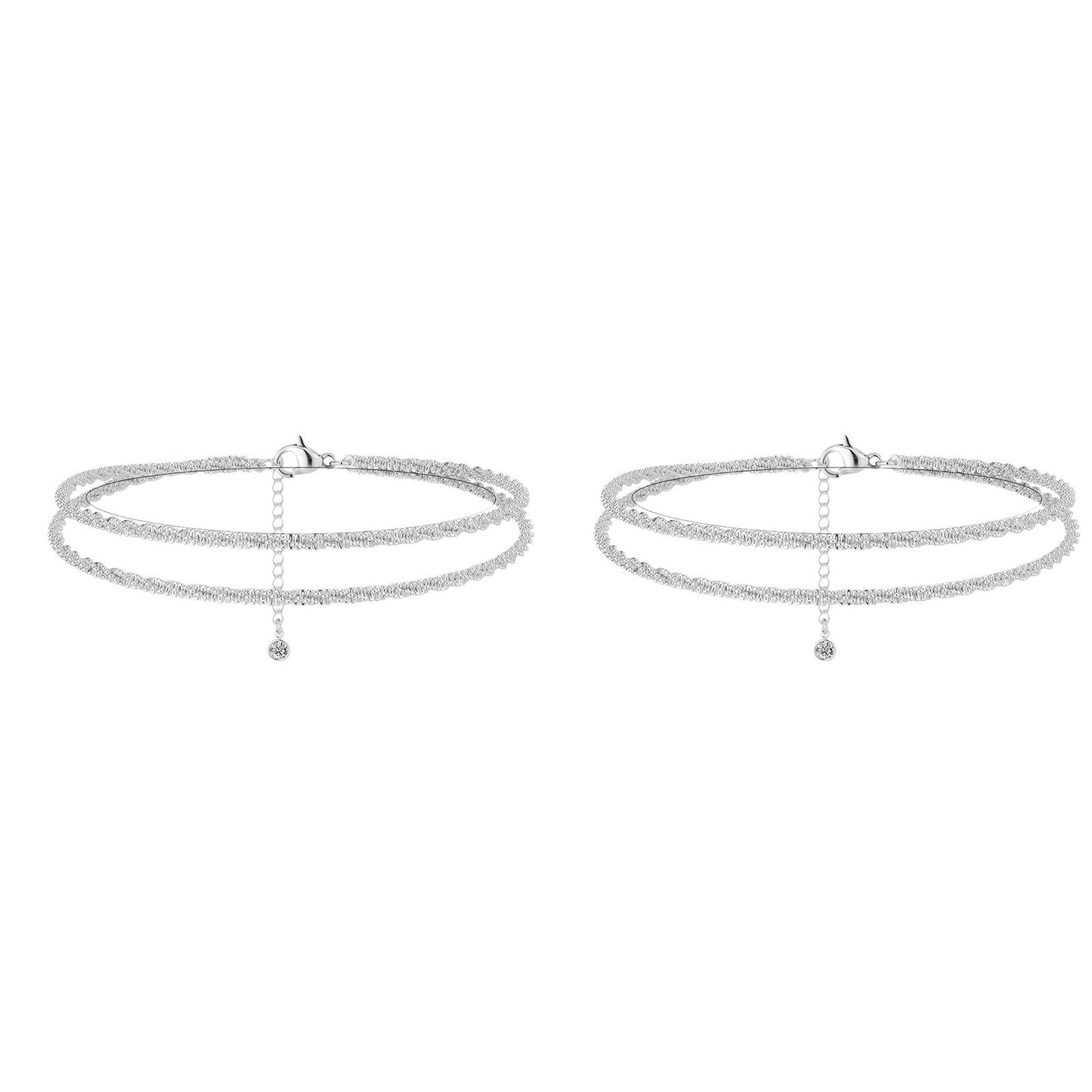 💜DERNIER JOUR -50% de réduction💜Délicat bracelet de cheville étanche en couches