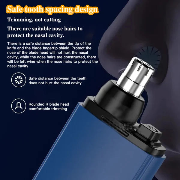 ⚡ OFFRE À DURÉE LIMITÉE : 50 % DE RÉDUCTION ! Tondeuse électrique rechargeable pour poils du nez, appareil de soins pour hommes portable et sûr, à tête ronde